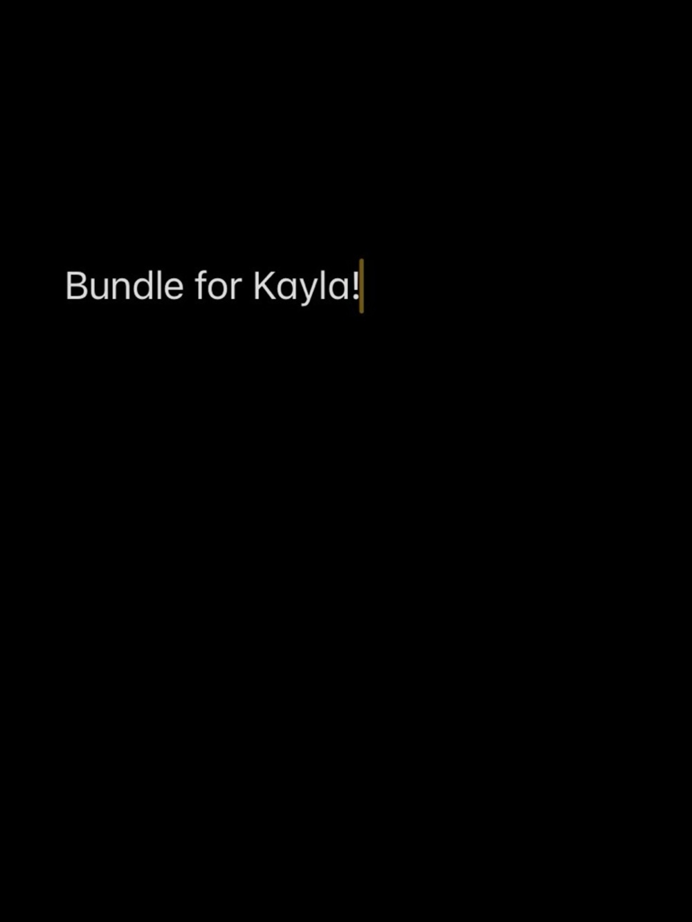 Custom Bundle Listing